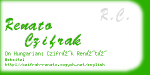 renato czifrak business card